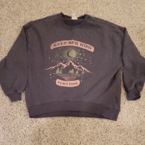 Mate The Label Graphic Crew Neck Sweater Sweatshirt Organic Cotton Medium